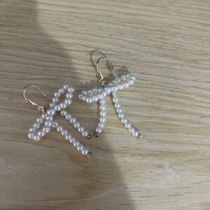 Altar'd State Pearl Bow Earrings
